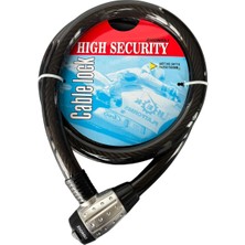 Scharf Zhongli Motosiklet Kilidi 1500MM x 25MM Çelik Halat – Siyah Güvenlik Kilidi