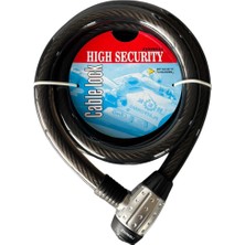 Scharf Zhongli Motosiklet Kilidi 2000MM x 25MM Çelik Halat – Siyah Güvenlik Kilidi