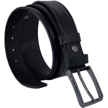 Siyah Hakiki Deri 3.5 Cm.lik Tokalı Klasik Erkek Kemer - XD-300-28-ST