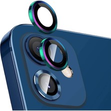 Genel Tedarik Ally Iphone 12 - 12 Mini 3D Metal Çerçeveli Kamera Lens KORUYUCU-(5775) - EMTHBA6662-9435