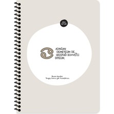 Keskin Color Hisli Şeyler Burçlar Serisi 16,5X22,5  Kareli Spiralli Stickerli Defter - Alıngan Demeyelim De Hisleri Kuvvetli Diyelim