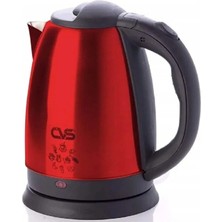 Allians Kırmızı Burgaz Çelik Kettle, Şık ve Dayanıklı Elektrikli Su Isıtıcı