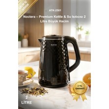 Allians Paslanmaz Çelik Siyah Su Isıtıcı, Şık ve Dayanıklı Tasarım