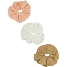 Organickid Aurora Kadın Somon/bej/beyaz Şaç Tokası 3'lü Set