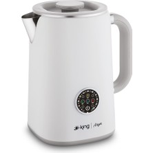 King Arya Dijital Su Isıtıcı, Şık ve Pratik Beyaz Tasarım