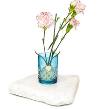 Missi Flora Design- Minimal Mavi Kesme Cam Vazo