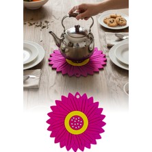 Omilife Ayçiçeği Model Kaymaz Silikon Nihale – Tencere, Tava, Çaydanlık ve Servis Altlığı 18,5 x 18,5 cm