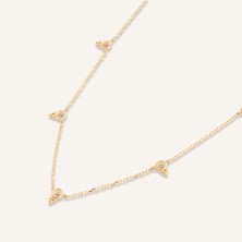 Aja Celyra Sıralı Çok Taşlı Altın Kolye