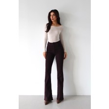 Leilaa Ispanyol Paça Likralı Jean Pantolon