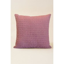 Elart Calm Kırlent Kılıfı Kesme Jakar Dekoraitf (43X43 Cm) Gülkurusu