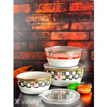 PremiumPort 3’lü Emaye Saklama Kabı Seti, 14-16-18 Cm, Şık ve Dayanıklı Tasarım