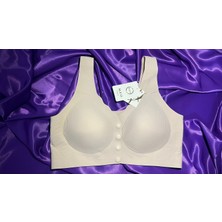 M.F.Ö Lingerie Lazer Kesim Önden Çıtçıtlı Balensiz Çıkarılabilir Pedli Dikişsiz Iz Yapmayan Sütyen
