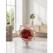 Kamira Zarafetin Kırmızı Tonu: El Yapımı Özel Tasarım Gül Buketi