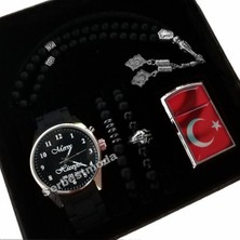 Spectrum Erkek Saat Hediye Kombini Kişiye Özel Isim Baskılı Saat Sevgiliye Hediye Saat Seti Erkek Isimli Kol Saati Doğum Günü Hediyesi