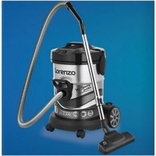 Lorenzo Mercury Metal Kazanlı Dry Torbalı Süpürge Silver-Siyah