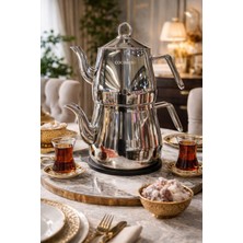 Cocinero 8103 Madrid Xxl Piramit Aile Boyu Çelik Sap Çaydanlık Takımı