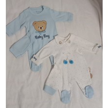 My Baby Kumsal CAYZEN Erkek Bebek Şapkalı 2 Adet Şık Kombin Tulum 3 - 6 ay 1097