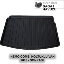 Elorcar Cıtroen Nemo Combi Koltuklu Van 2008 - Sonrası 3D Bagaj Havuzu