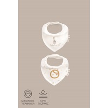 Little Gusto Sophie la girafe 2'li Sıvı Geçirmez Fular Önlük Seti