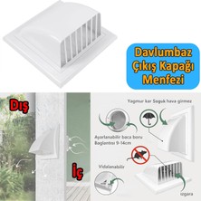 Nzb Davlumbaz Çıkış Kapak Havalandırma Çekvalf Başlığı Haşere Önleyici Tek Yönlü Hava Çekimi Menfezi