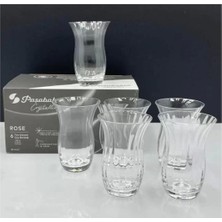 PremiumPort El Imalatı Rose Crystallin Cam Çay Bardağı 6'lı 145 Cc, Orijinal Kutulu