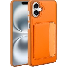 Maks Technology Galaxy A07 Kılıf Kartlıklı Mkst X-Kart Silikon Kapak - Turuncu