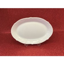 PremiumPort Beyaz Porselen 23 cm 2’li Kayık ve Salata Tabağı Seti, Şık ve Kullanışlı