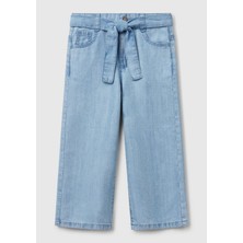 United Colors Of Benetton Mix Kadın / Kız KK_%100 Liyosel Taş Yıkama Kuşaklı Wide Leg Denim Pantolon Model Kodu: ( 4FFKGE02E902)