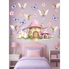 Aysha Tasarım Dekoratif Duvar Sticker – Mor Peri Masalı Orman Temalı Çocuk Odası Duvar Sticker Seti