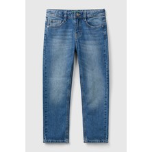 United Colors Of Benetton Mix Erkek Ej_arkası Logo Işlemeli 5 Cepli Düz Kesim Denim Pantolon Model Kodu: ( 4DW2CE021902)