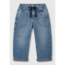 United Colors Of Benetton Mix Erkek Ek_beli Büzgü Ipli Yama Cepli Denim Havuç Pantolon Model Kodu: ( 4XA2GE012902)
