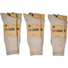 Design Erkek Natural Organik Naylonsuz Dikişsiz Çorap 6'lı