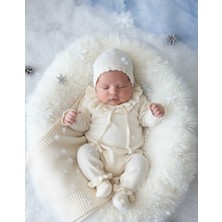 Florije Baby Pure 5 Parça Triko Yenidoğan Bebek Seti – Krem