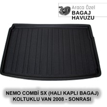Elorcar Cıtroen Nemo Combi Sx (Halı Kaplı Bagaj) 2008 - Sonrası 3D Bagaj Havuzu
