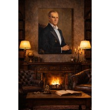 Feyhaman Duran Atatürk Portresi (1937) Kanvas Tablo