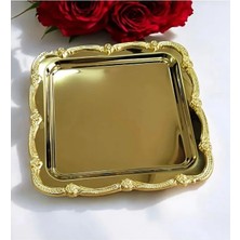 Akdeniz Home Manor Metal Gülhane Sunum Tepsi - Gold & Gümüş Seçenekli (TE013-TE014)