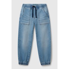 United Colors Of Benetton Mix Erkek Ej_logo Detaylı Büzgü Ipli Denim Jogger Pantolon Model Kodu: ( 44LGCF04J902)