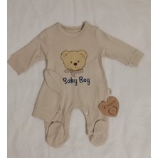 My Baby Kumsal CAYZEN Erkek Bebek Şapkalı Tulum 2li Set 1097