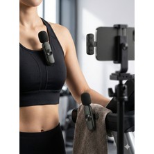 Zilvana Voxlina Kablosuz Yaka Mikrofonu Type-C/lightning Uyumlu Çiftli Şarj Kutulu Canlı Yayın