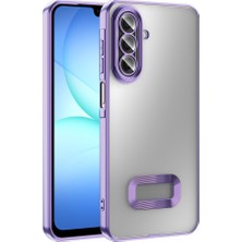 Maks Technology Galaxy A17 Kılıf Kamera Korumalı Logo Gösteren Mkst Omega Kapak - Lila