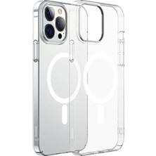 K-yonlineticaret Baseus Crystal iPhone 13 Pro Magsafe Silikon Kılıf + Tempered Ekran Koruyucu Set-( - KY002K-6RRNL