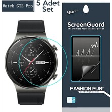 K-yonlineticaret Gor Huawei Watch Gt 2 Pro  Darbe Emici Ekran Koruyucu 5 Adet SET-(5775) - KY002K-6RR2J7
