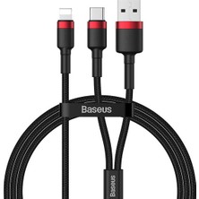 K-yonlineticaret Baseus Cafule 2in1 Type C Pdhızlı Şarj+Iphone Hızlı USB Şarj KABLOSU-(5775) - KY002K-6RQPS8