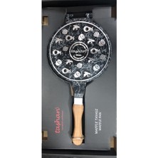 PremiumPort Pratik ve Şık Granit Waffle Tavası, Ocak Üstü Kullanım Için Ideal