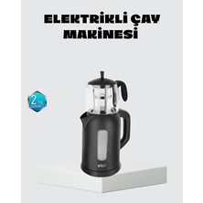 Genel Tedarik Sinbo Elektrikli Çay Makinesi 1.7 L Su Isıtıcı ve Cam Demlikli Güvenli Kullanı - EMTHBA6363-5