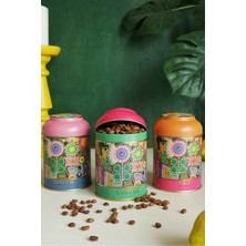 PremiumPort Şık Yuvarlak Metal Saklama Kabı Seti, 3'lü, 9X11 Cm, 3 Litre