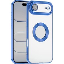 Maks Technology iPhone 17 Air Kılıf Kamera Korumalı Logo Gösteren Mkst Omega Kapak - Mavi