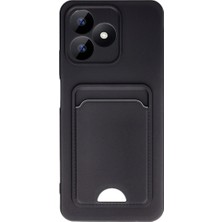 Buğz Realme Note 50 4g Kılıf Kelvin Kartvizitli Silikon - Siyah