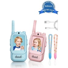 Marsilyan Çocuklar Için Görüntülü Telsiz Konuşma Özellıklı El Telsizi Şarj Edılebılır 50 mt Menz