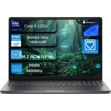 Dell Pro 16 Xcto Ultra Core 5 120U 48GB Ddr5 1tb SSD Intel Graphics 16" Fhd+ 300NIT Windows 11 Pro Taşınabilir Bilgisayar+Mouse Hediyeli  XCTOPRO16C5120UEX10